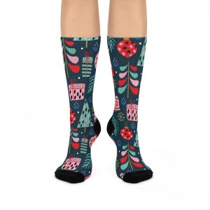 Holiday Cheer (Design #2) Cushioned Crew Socks (S.e.P.T.™)
