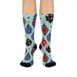 Holiday Cheer Ornaments (Design #1) Cushioned Crew Socks (S.e.P.T.™)