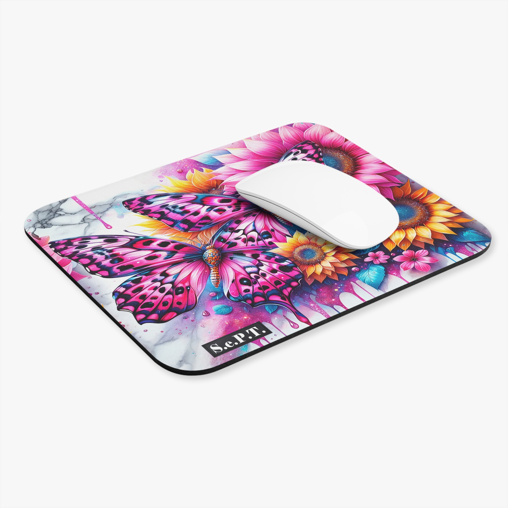 Pink Butterflies - 9x8 Mouse Pad - (S.e.P.T.™)