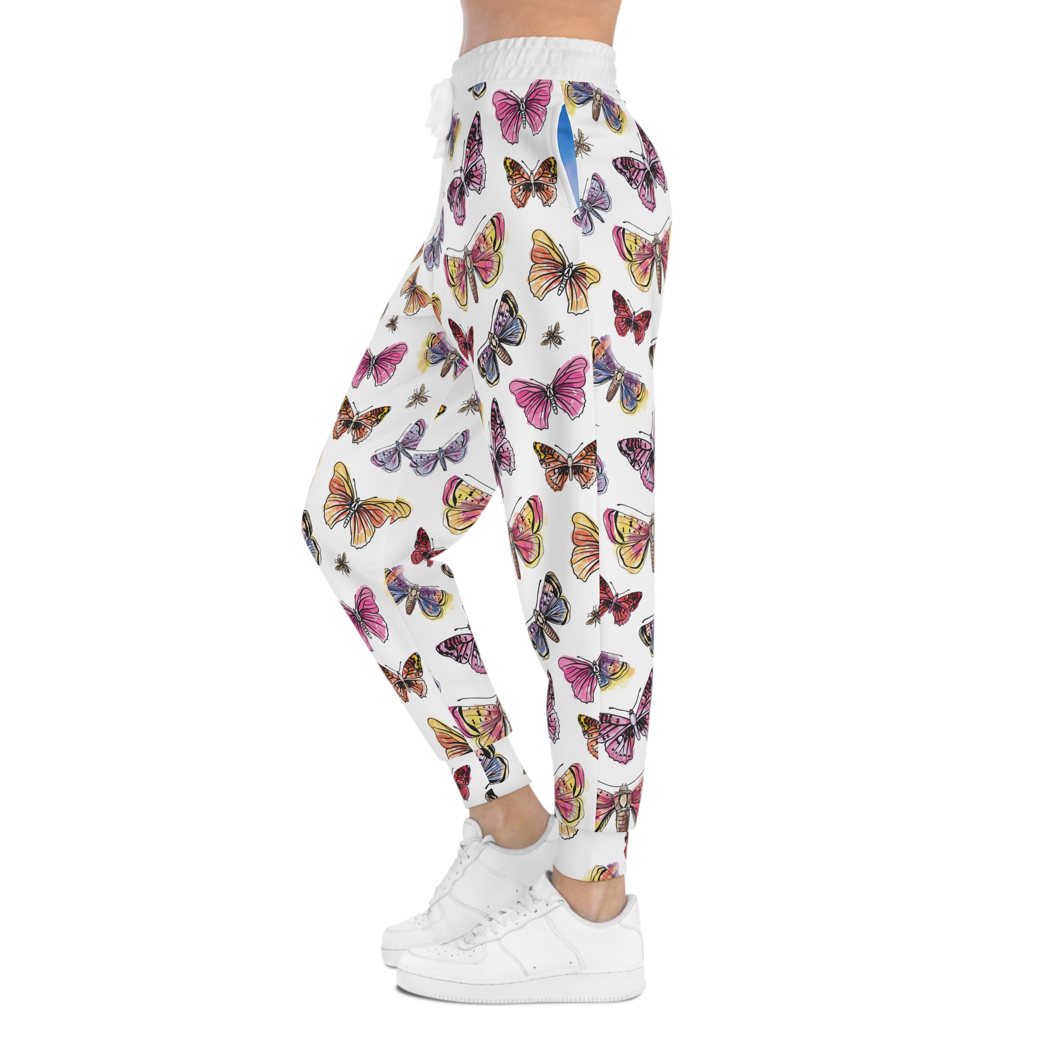 Flutter Watercolor Butterfly w/Treasure Pockets™ Athletic Joggers (S.e.P.T.™)
