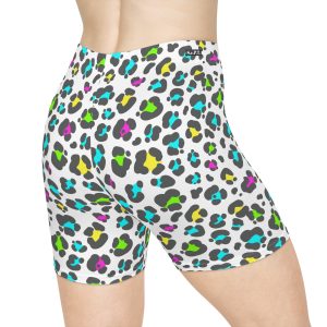 Colorful Leopard Print Women's Biker Shorts (S.e.P.T.™)