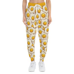 Sunny Side Up Fried Egg Pattern Novelty Athletic Joggers (S.e.P.T.™)