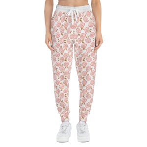 Delicate Dusty Rosebud Pattern Gold Pockets Athletic Joggers (S.e.P.T.™)