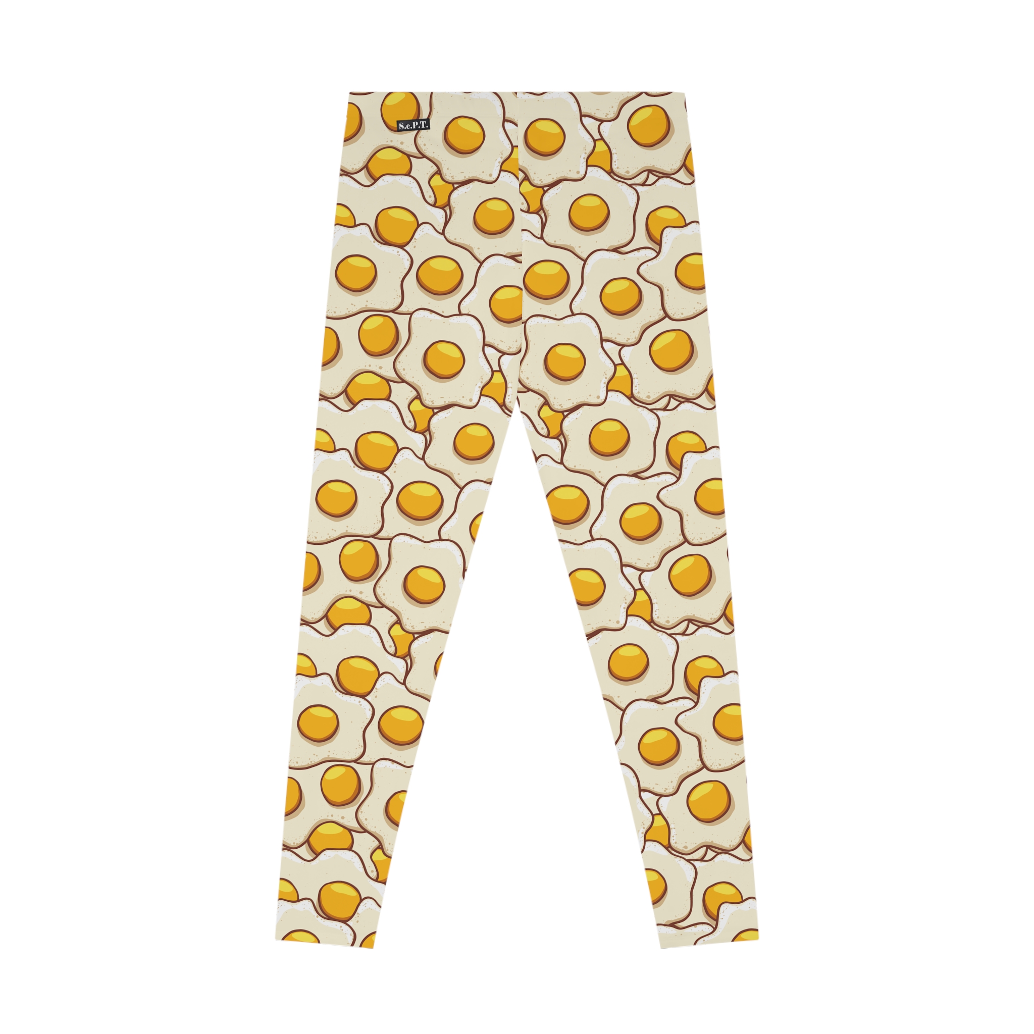 Sunny Side Up Fried Egg Pattern Novelty Stretchy Leggings (S.e.P.T.™)