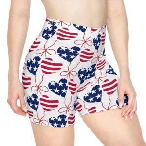Stars & Stripes Heart Balloons Women's Biker Shorts (S.e.P.T.™)