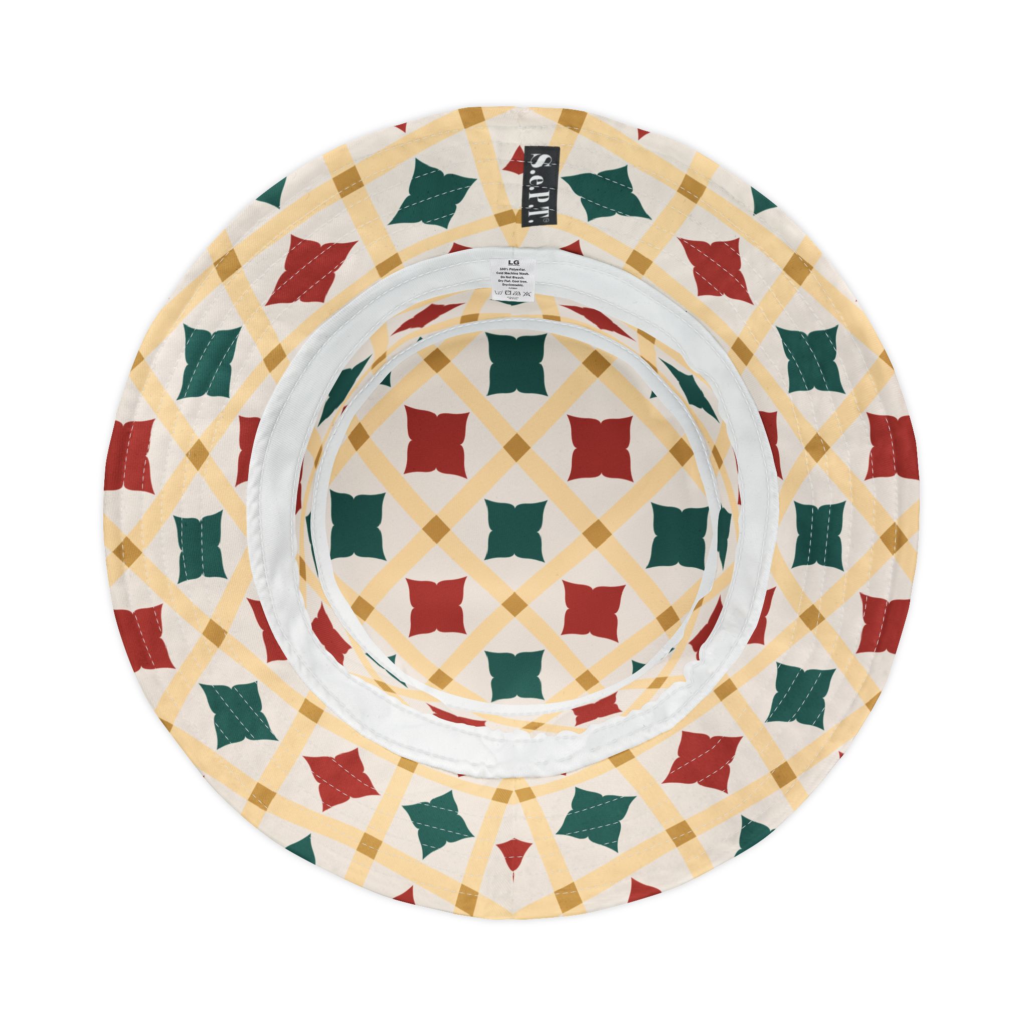 Holiday Geometric Quilt Pattern Bucket Hat (S.e.P.T.™)