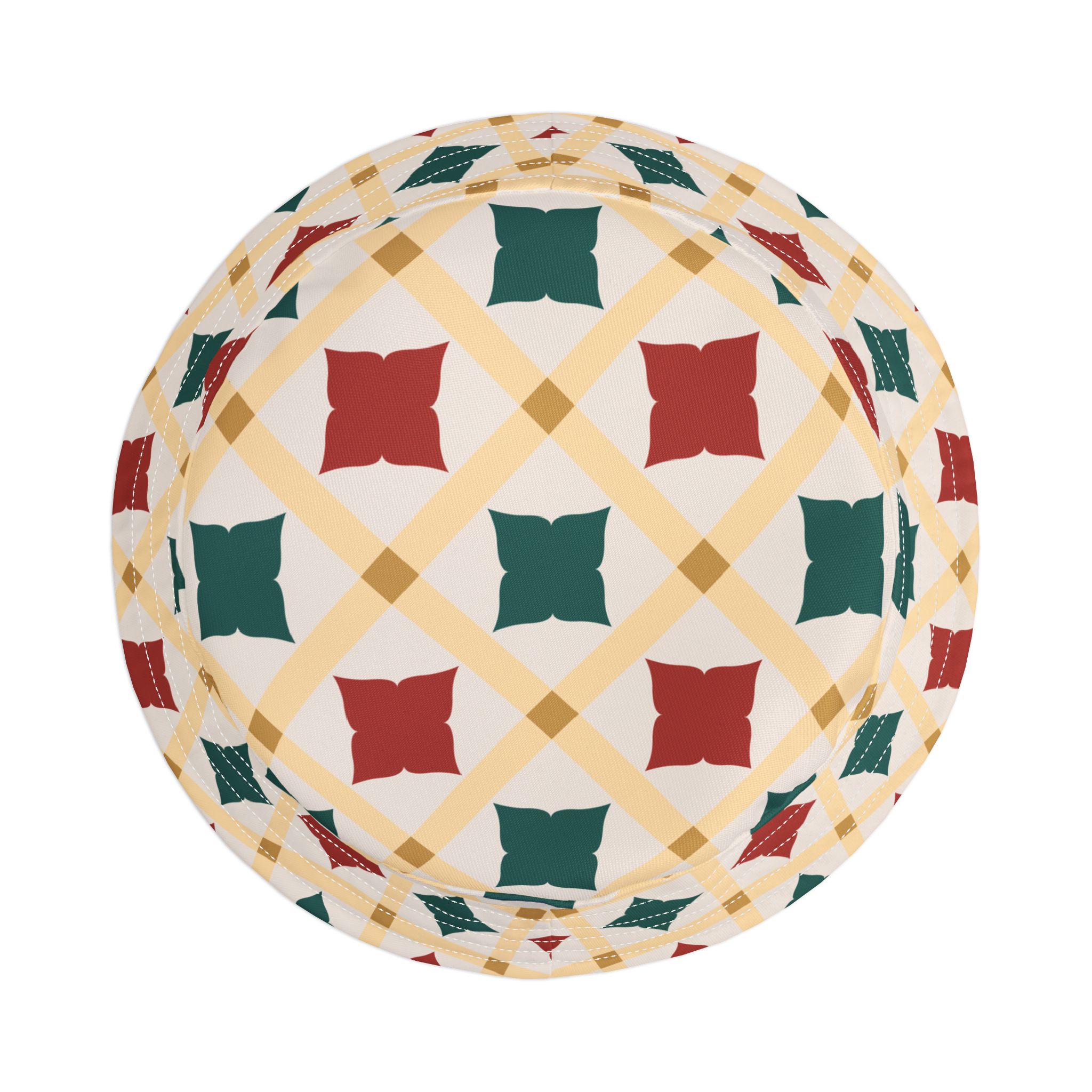 Holiday Geometric Quilt Pattern Bucket Hat (S.e.P.T.™)