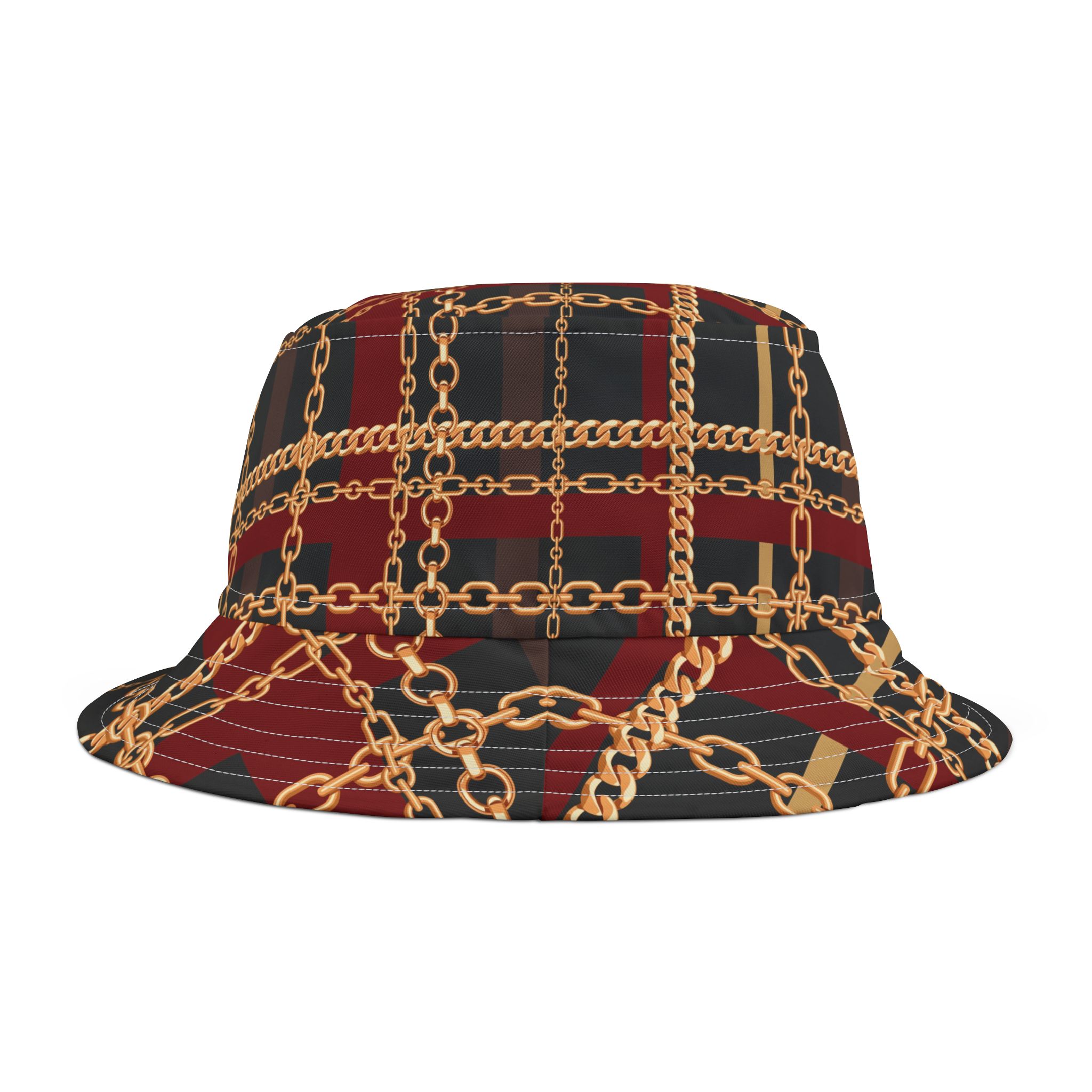 Regal Tartan Chain Plaid Print Bucket Hat (S.e.P.T.™)