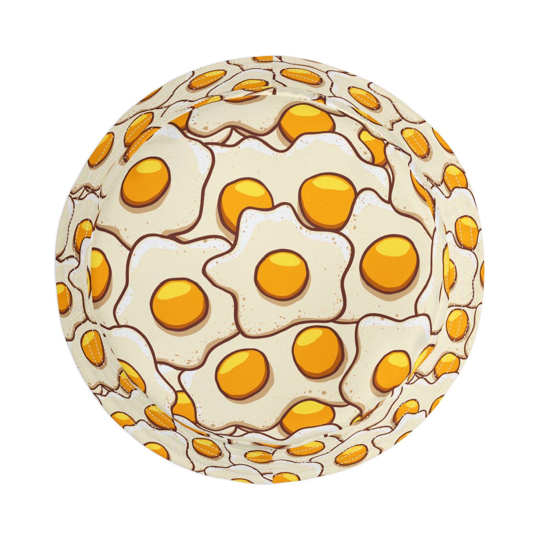 Sunny Side Up Fried Egg Pattern Novelty Bucket Hat (S.e.P.T.™)