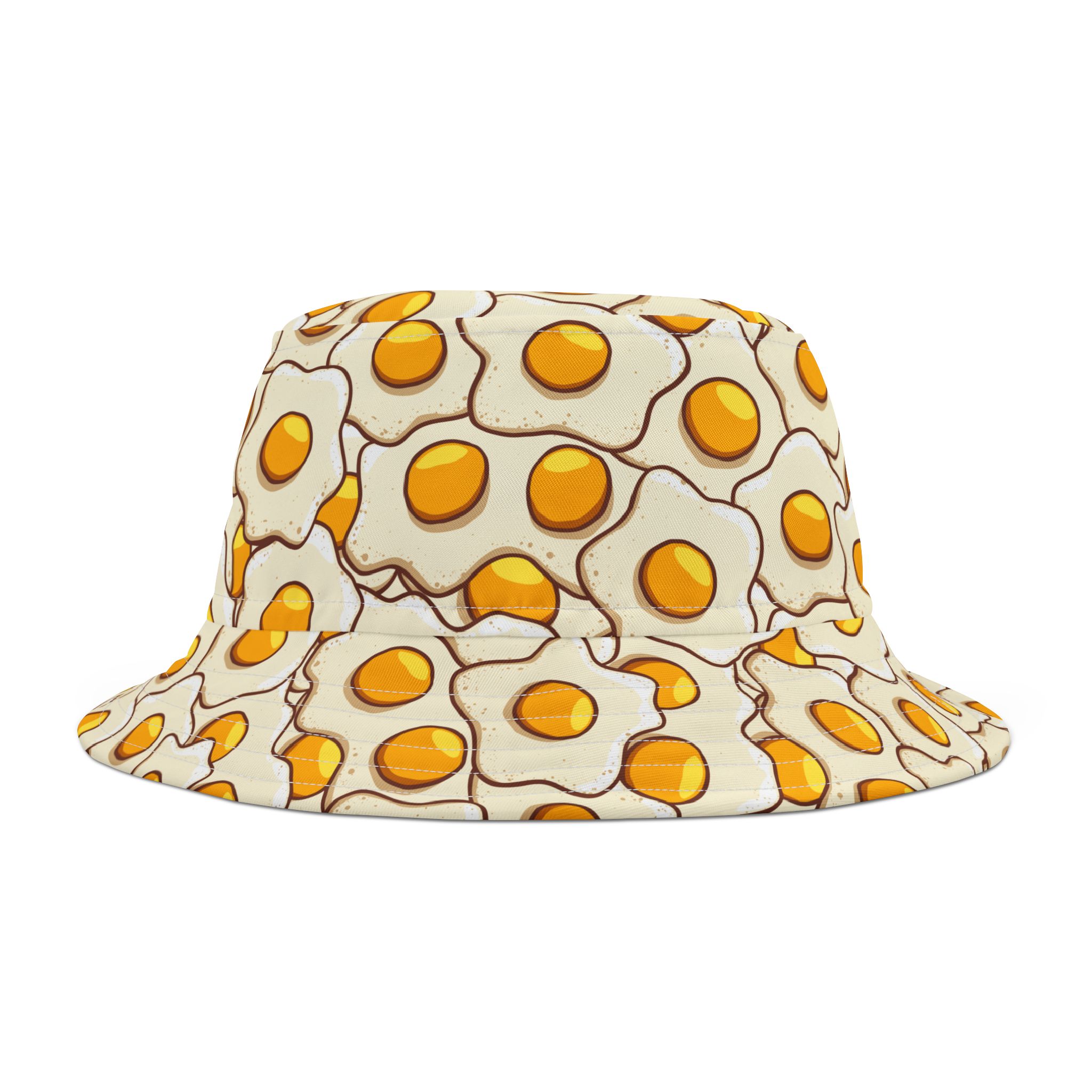 Sunny Side Up Fried Egg Pattern Novelty Bucket Hat (S.e.P.T.™)