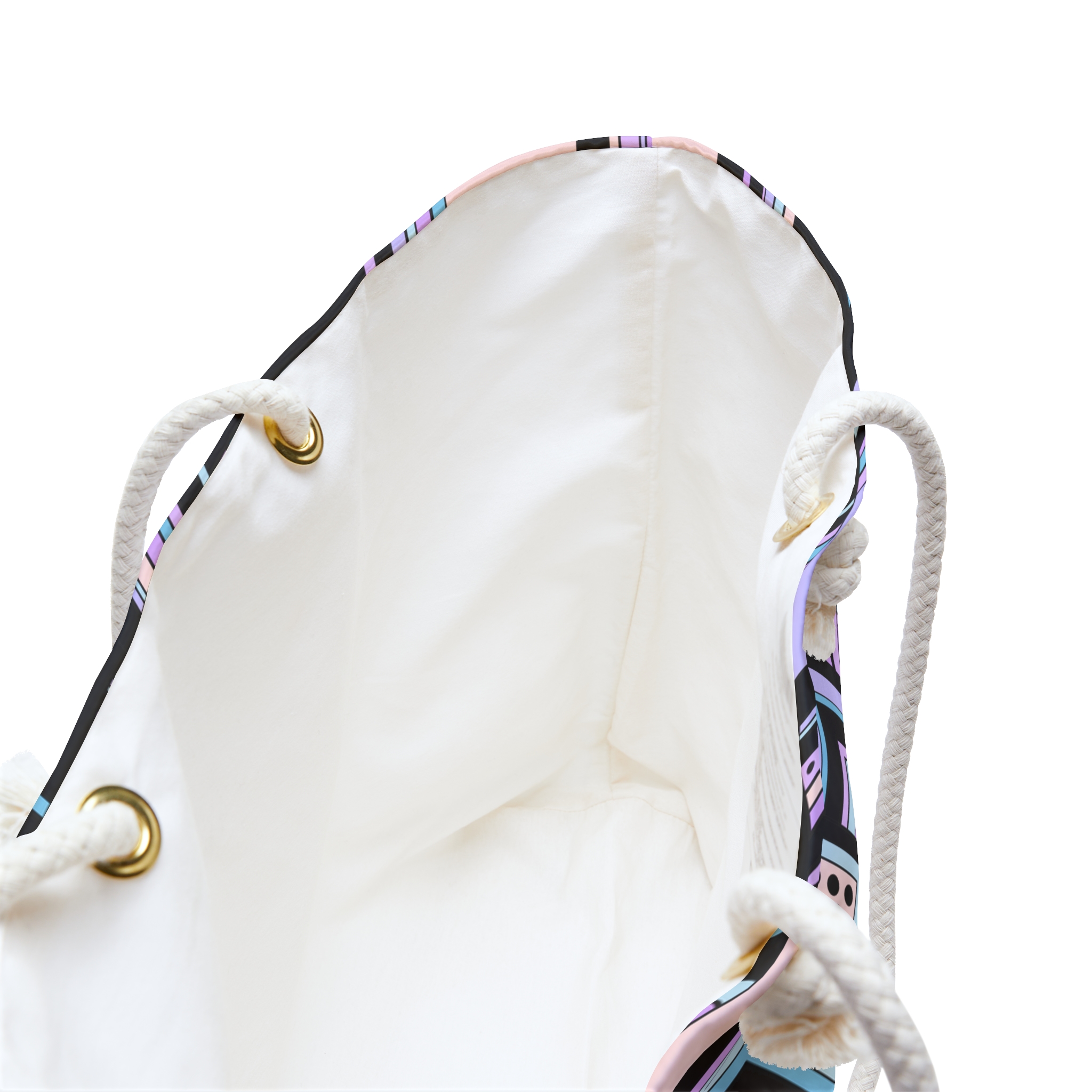 Blue & Lavender Retro Corner Block Geometric Print Weekender Bag (S.e.P.T.™)