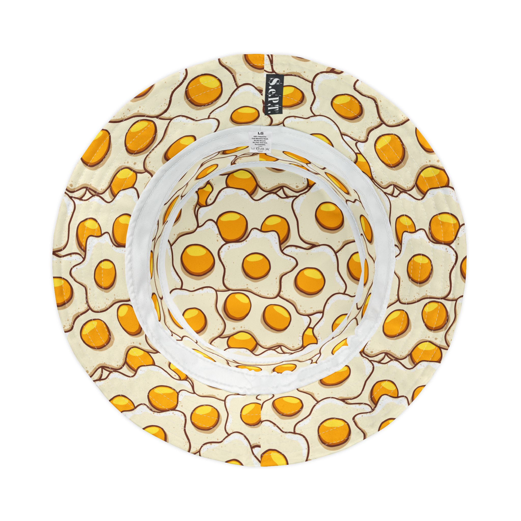 Sunny Side Up Fried Egg Pattern Novelty Bucket Hat (S.e.P.T.™)