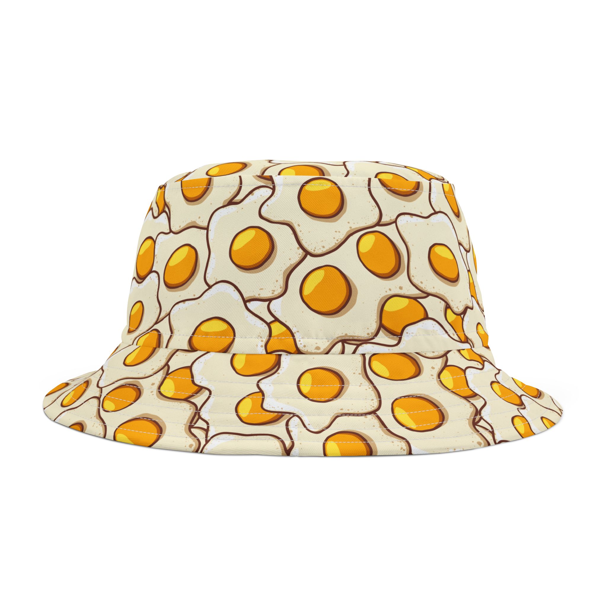 Sunny Side Up Fried Egg Pattern Novelty Bucket Hat (S.e.P.T.™)