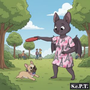 Betsy Bat™ & Frenchie In Park (S.e.P.T.™)