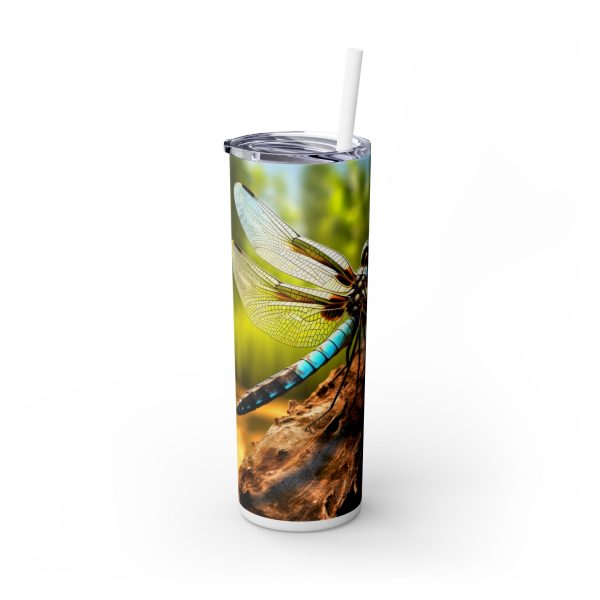 Dragonfly (Design 32) - 20oz Straight Tumbler w/ Straw - Image 4