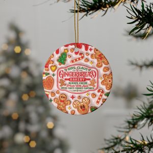 Mrs Claus Gingerbread Bakery Ceramic ORNAMENTS