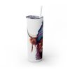 Highland Cow (Design 23) - 20oz Straight Tumbler w/ Straw - Image 3