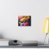 Floral Flowers (Design 137) -  10x8 Canvas Art Print - Image 3