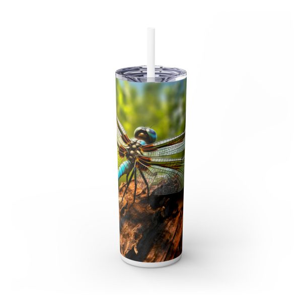 Dragonfly (Design 32) - 20oz Straight Tumbler w/ Straw - Image 3