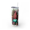 Holiday Winter Gnomes (Design 10) - 20oz Straight Tumbler w/ Straw - Image 3