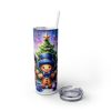 Christmas Gingerbread (Design 1) - 20oz Straight Tumbler w/ Straw - Image 2