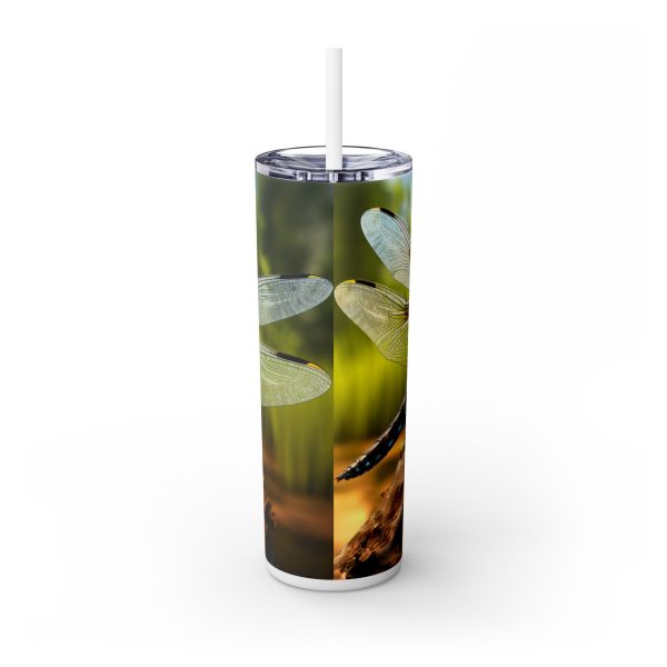 Dragonfly (Design 32) - 20oz Straight Tumbler w/ Straw - Image 5