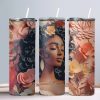 3D Black Woman (Design 1) - 20oz Straight Tumbler w/ Straw
