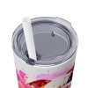 Dog Bulldog - 20oz Straight Tumbler w/ Straw - Image 6
