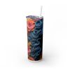 3D Black Woman (Design 20) - 20oz Straight Tumbler w/ Straw - Image 3