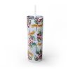 Only Morning Person On Christmas - 20oz Straight Tumbler w/ Straw - Image 4
