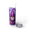 Purple Gnomes Floral Fun - 20oz Straight Tumbler w/ Straw - Image 2