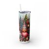 Holiday Winter Gnomes (Design 10) - 20oz Straight Tumbler w/ Straw - Image 5