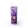 Purple Gnomes Floral Fun - 20oz Straight Tumbler w/ Straw - Image 6