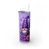 Purple Gnomes Floral Fun - 20oz Straight Tumbler w/ Straw - Image 4