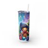 Christmas Gingerbread (Design 1) - 20oz Straight Tumbler w/ Straw - Image 3