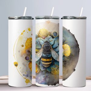 Bumble Bee (Design 4) - 20oz Straight Tumbler w/ Straw