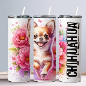 Dog Chihuahua - 20oz Straight Tumbler w/ Straw