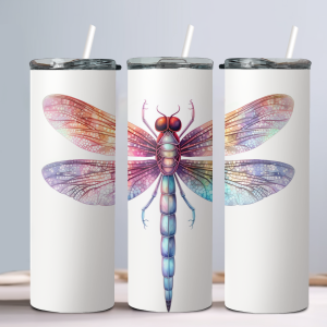 Dragonfly (Design 83) - 20oz Straight Tumbler w/ Straw