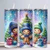 Christmas Gingerbread (Design 1) - 20oz Straight Tumbler w/ Straw