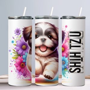 Dog Shih Tzu - 20oz Straight Tumbler w/ Straw