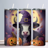 Halloween Baby Highland Cow (Design 1) - 20oz Straight Tumbler w/ Straw