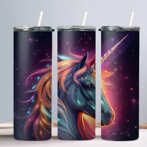Unicorn (Design 152) - 20oz Straight Tumbler w/ Straw