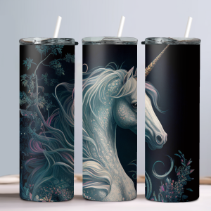 Unicorn (Design 153) - 20oz Straight Tumbler w/ Straw