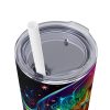 Virgo (Neon Design) - 20oz Straight Tumbler w/ Straw - Image 6
