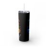 Libra (Neon Design #2) - 20oz Straight Tumbler w/ Straw - Image 4