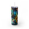 Pisces (Black Woman) - 20oz Straight Tumbler w/ Straw - Image 4