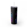 Virgo (Neon Design) - 20oz Straight Tumbler w/ Straw - Image 4