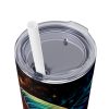 Aries (Neon Design) - 20oz Straight Tumbler w/ Straw - Image 6