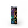 Libra (Neon Design #2) - 20oz Straight Tumbler w/ Straw - Image 3
