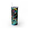 Pisces (Black Woman) - 20oz Straight Tumbler w/ Straw - Image 5